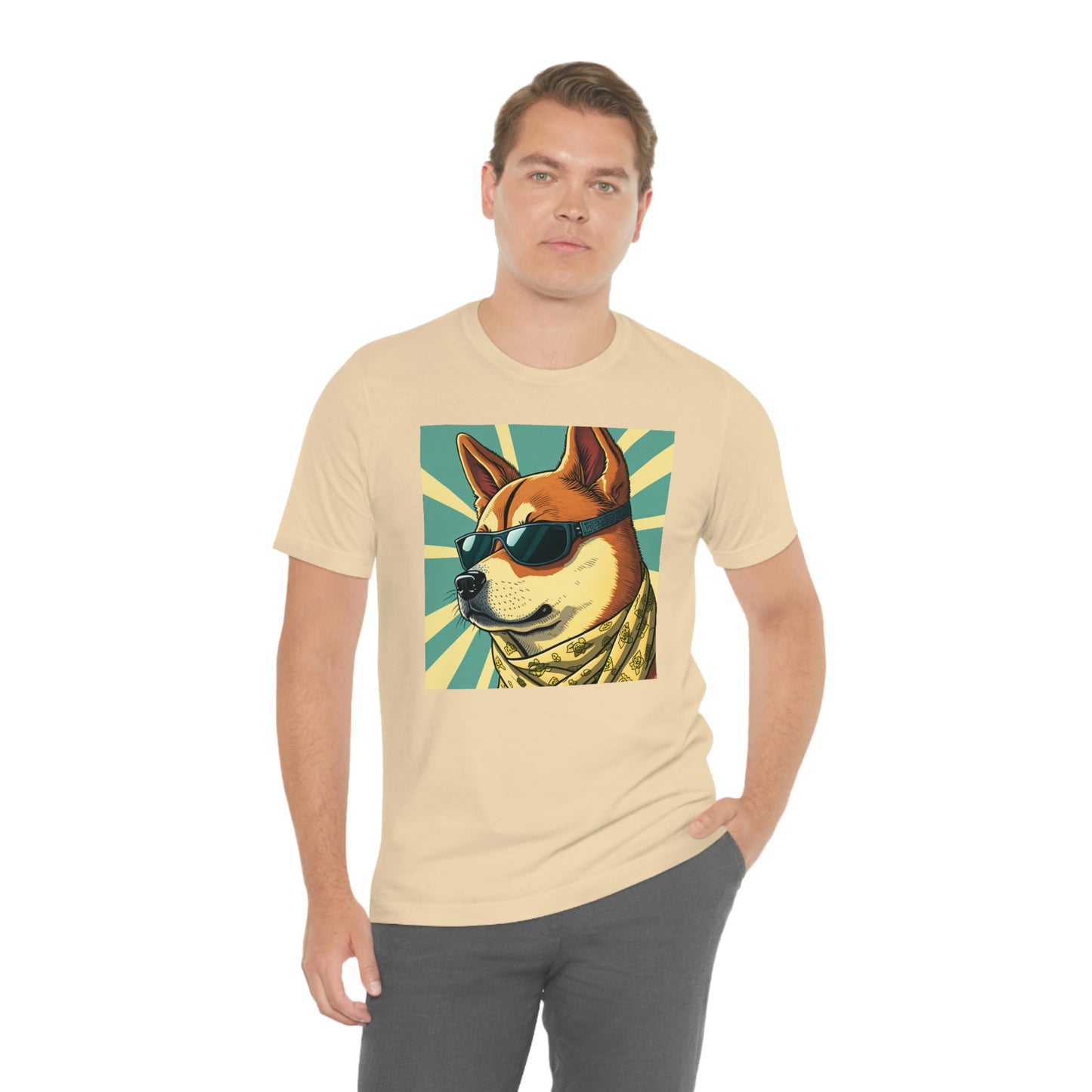 Trendy Shiba Inu T-Shirt | Cartoon Bandana and Sunglasses Design | Shiba Tee with High-Quality Print | Great Gift Idea