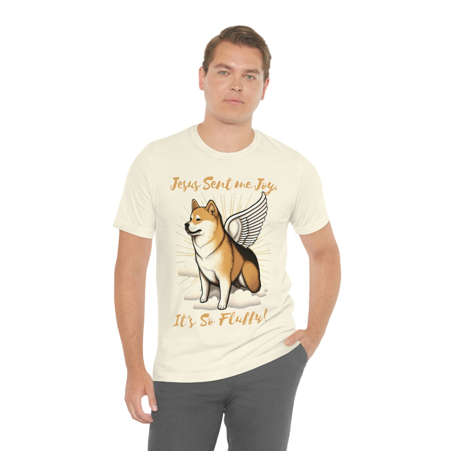 Jesus Sent me Joy | Shiba Inu | Unisex Jersey Short Sleeve Tee