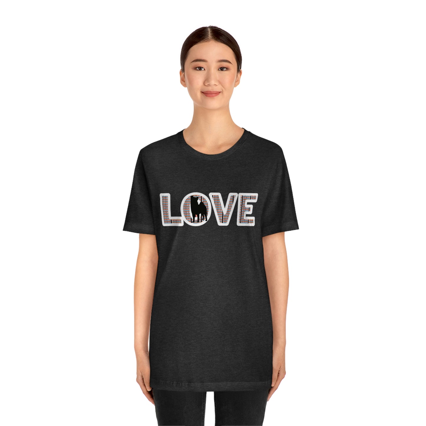 Shiba Love: Show Your Affection with Our Unique Shiba Inu Tee | LOVE Shiba Inu T-Shirt | Unique Pattern | 100% Cotton | Runs True to Size