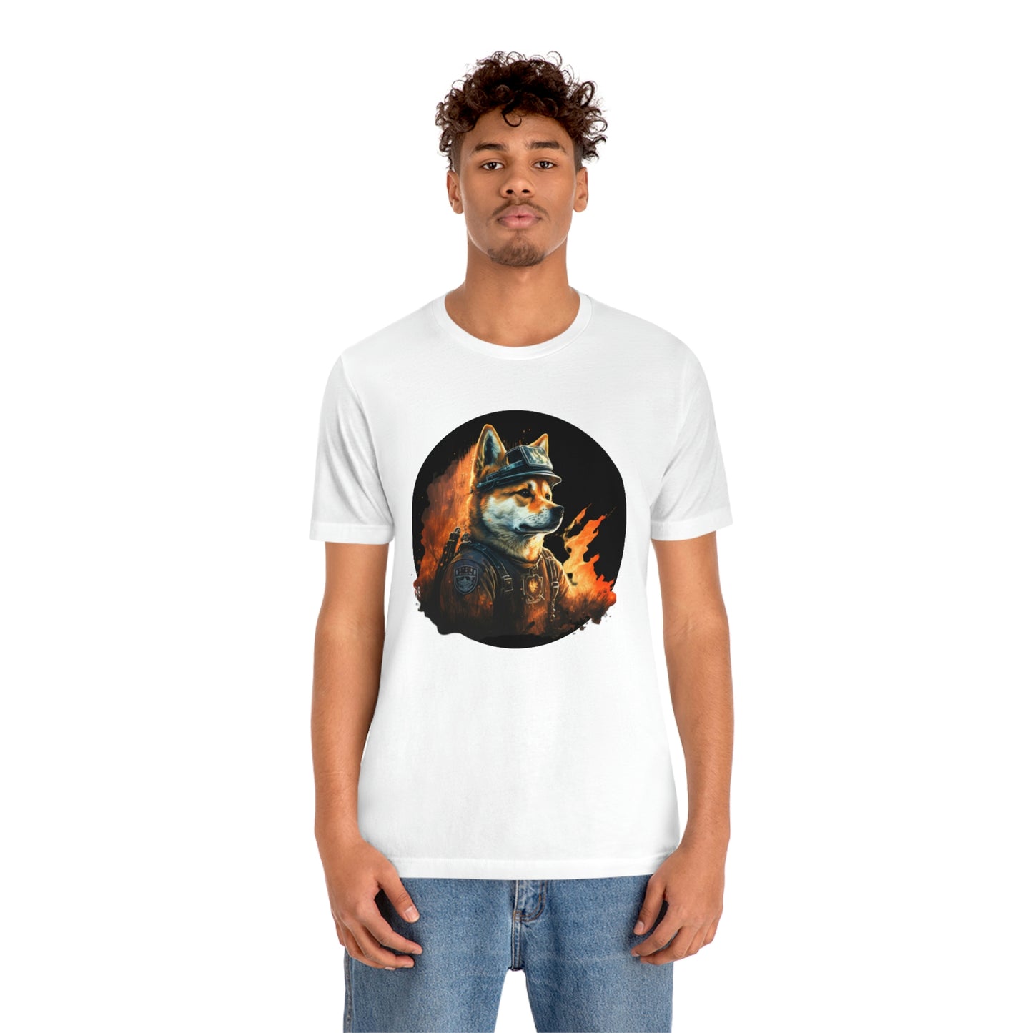 Shiba Inu Firefighter T-Shirt | Support Our Brave First Responders | Shiba Inu Tee with High-Quality Print