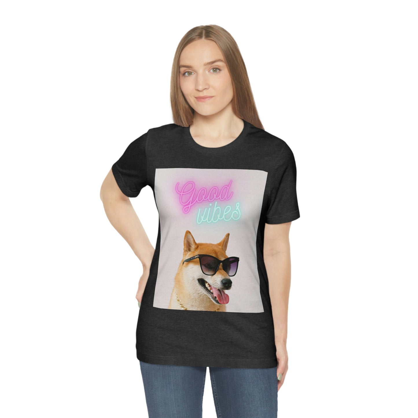 Good Vibes | Shiba Inu | Unisex Jersey Short Sleeve Tee