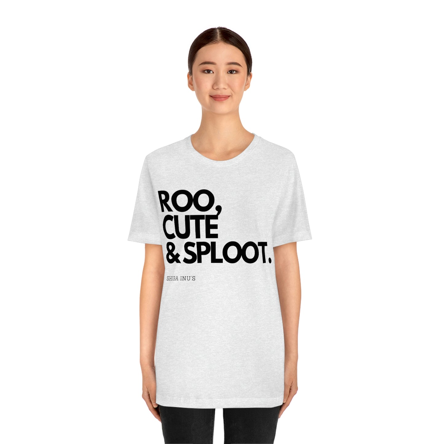 Roo, Cute & Sploot | Black Ink | Unisex Jersey Short Sleeve Tee