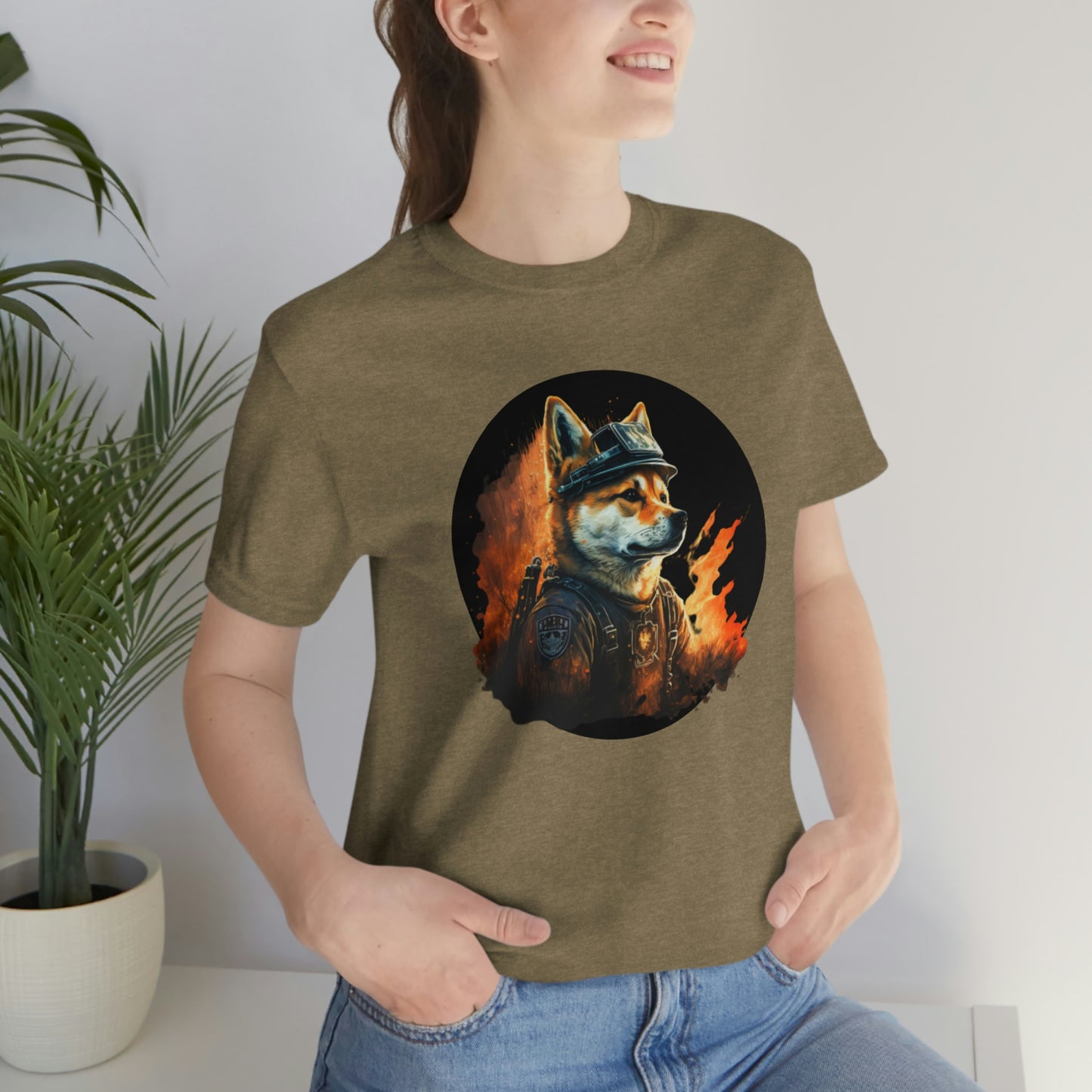 Shiba Inu Firefighter T-Shirt | Support Our Brave First Responders | Shiba Inu Tee with High-Quality Print