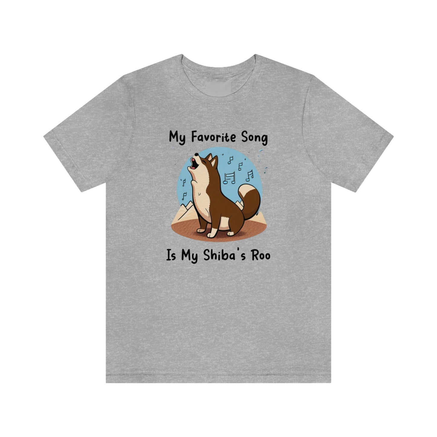 My Favorite Song - Black Ink | Dk Brown Shiba Inu | Unisex Jersey Short Sleeve Tee