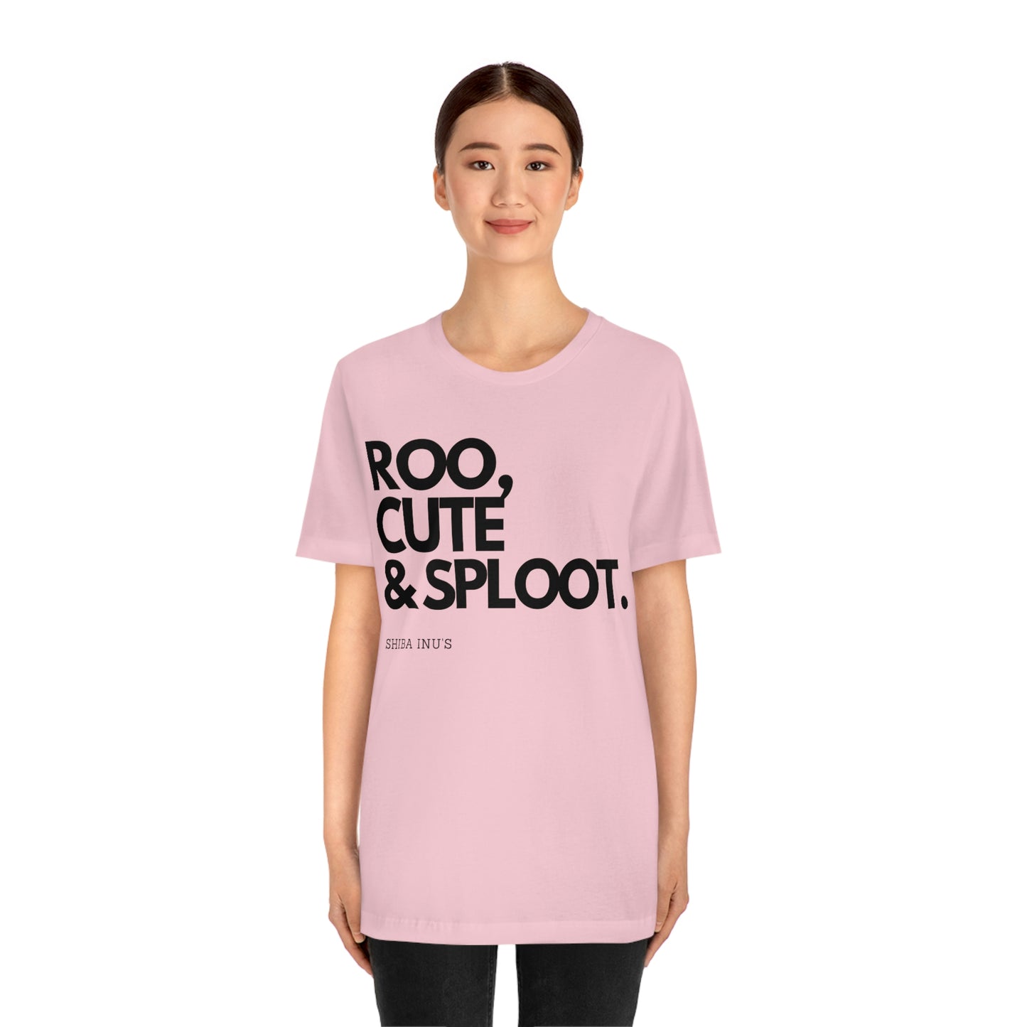 Roo, Cute & Sploot | Black Ink | Unisex Jersey Short Sleeve Tee