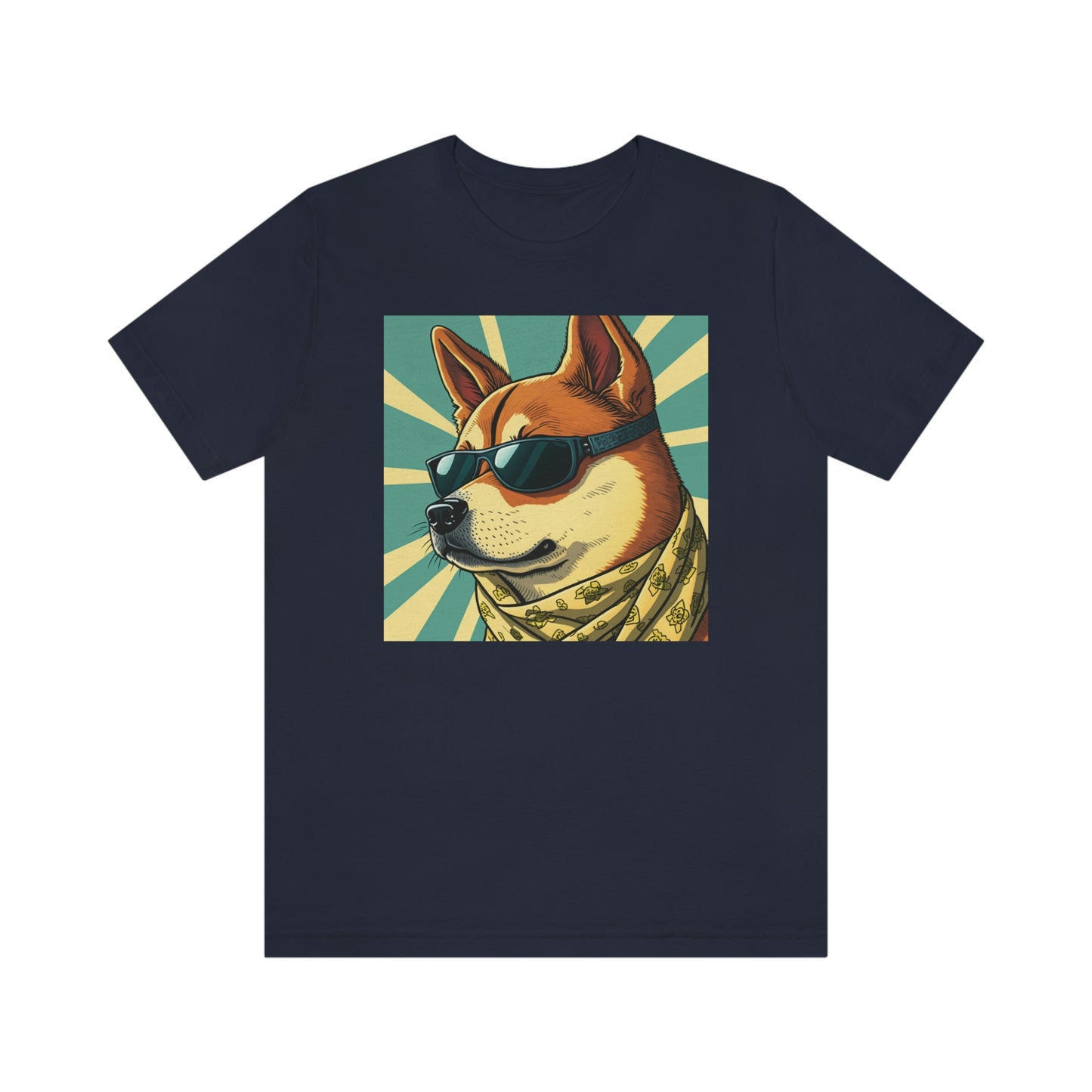 Trendy Shiba Inu T-Shirt | Cartoon Bandana and Sunglasses Design | Shiba Tee with High-Quality Print | Great Gift Idea