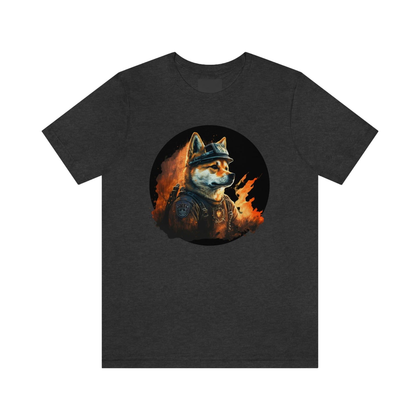 Shiba Inu Firefighter T-Shirt | Support Our Brave First Responders | Shiba Inu Tee with High-Quality Print