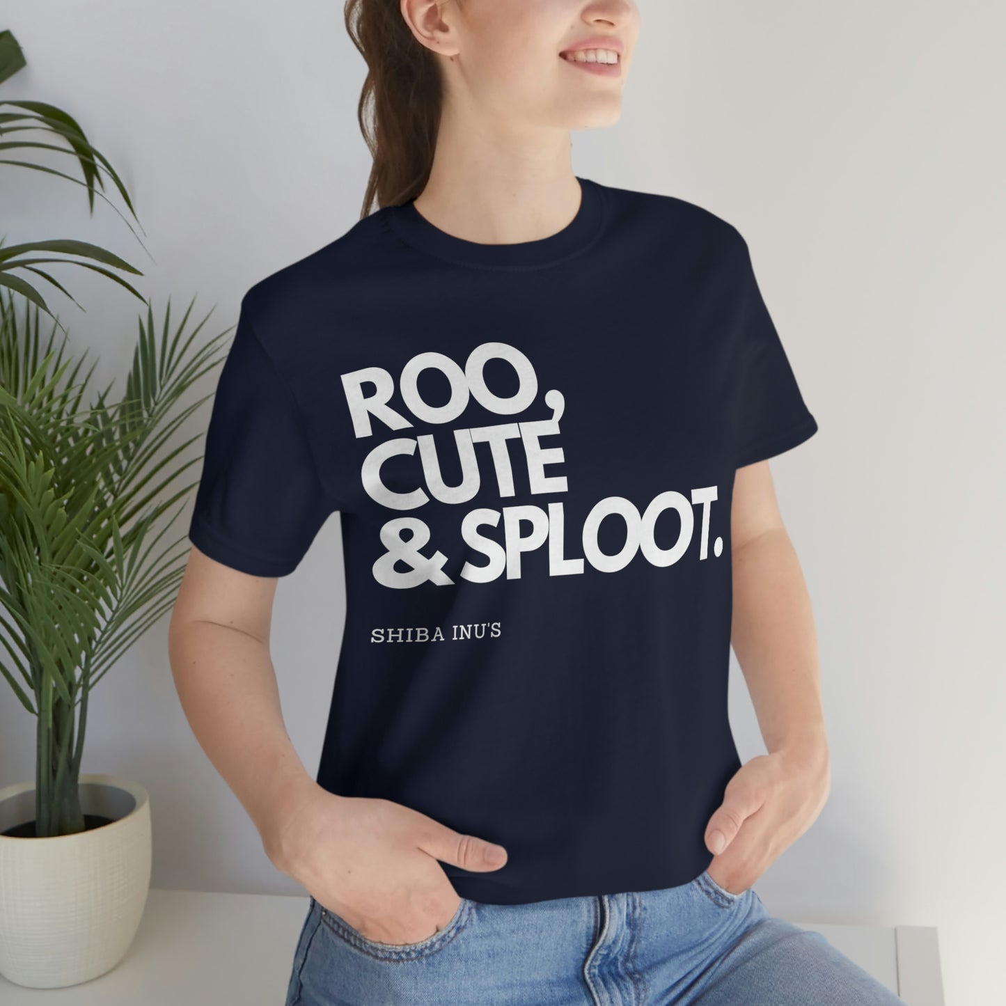 Roo, Cute & Sploot | White Ink | Unisex Jersey Short Sleeve Tee