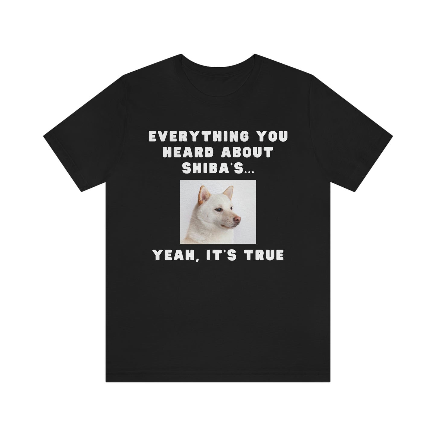 Believe What You've Heard | Cream Shiba Inu | Unisex Jersey Short Sleeve Tee