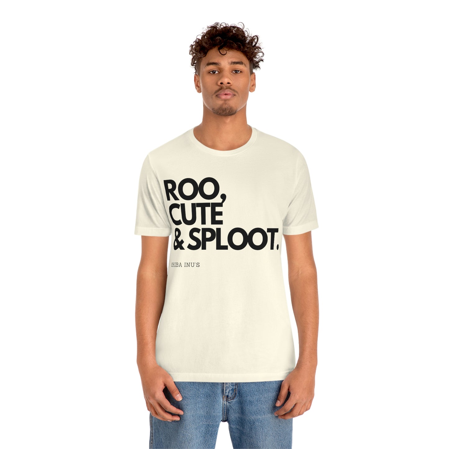 Roo, Cute & Sploot | Black Ink | Unisex Jersey Short Sleeve Tee