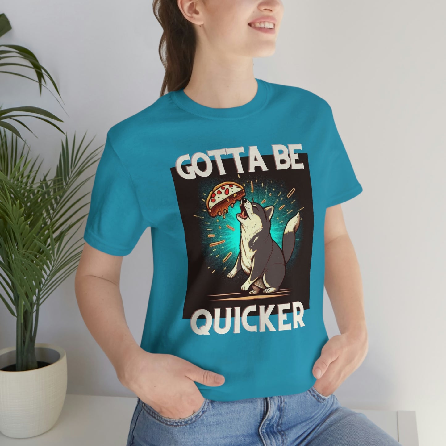 Gotta Be Quicker | Shiba Inu | Unisex Jersey Short Sleeve Tee