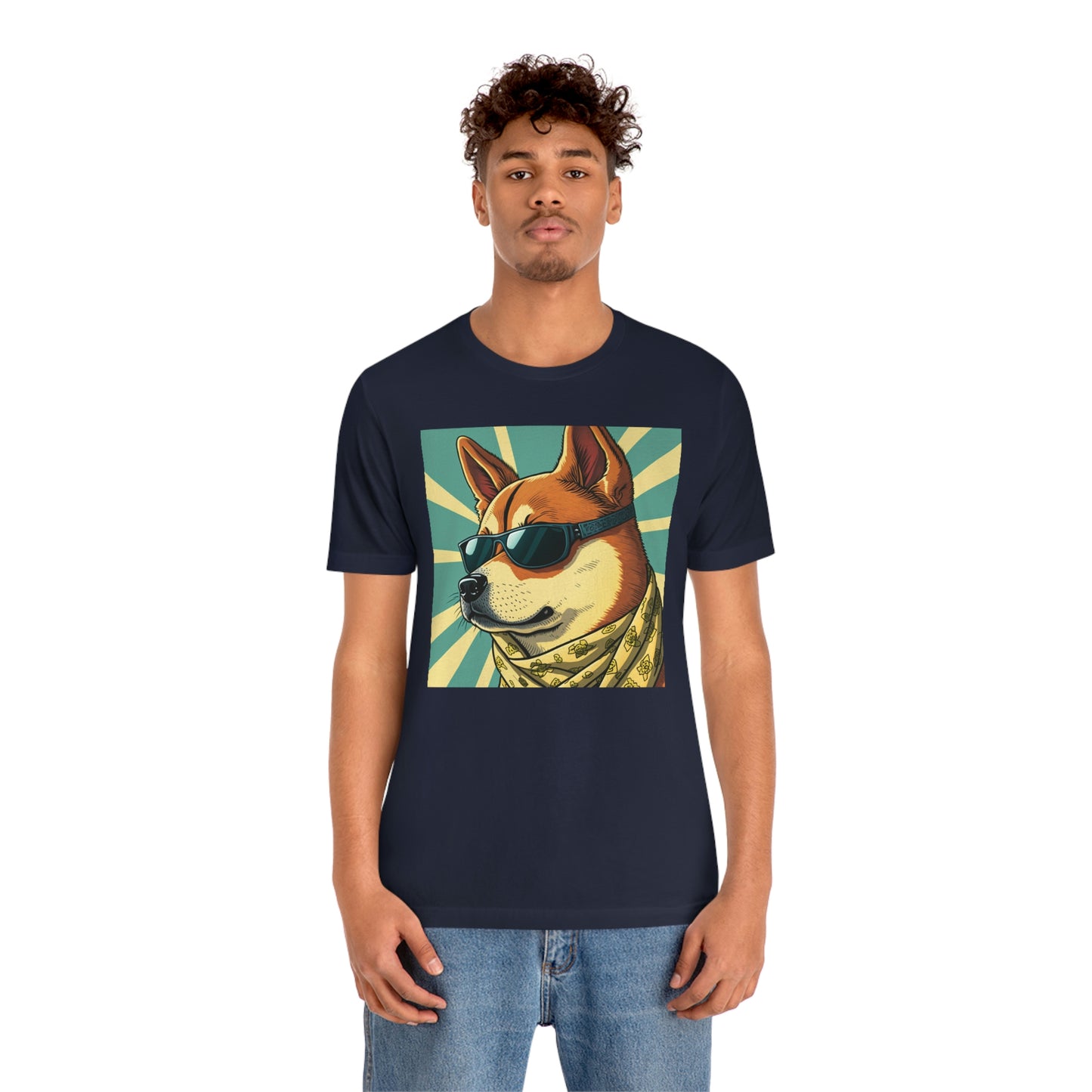 Trendy Shiba Inu T-Shirt | Cartoon Bandana and Sunglasses Design | Shiba Tee with High-Quality Print | Great Gift Idea