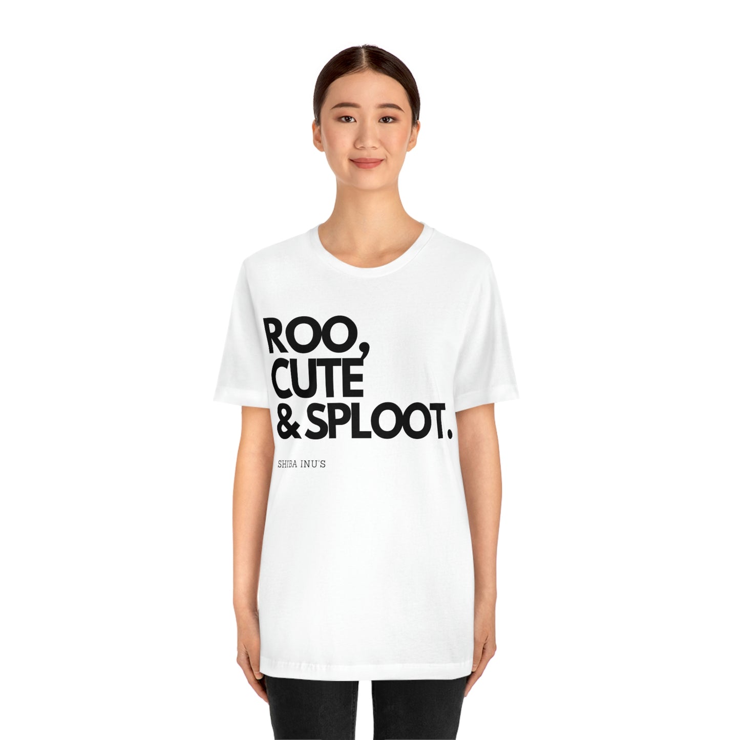 Roo, Cute & Sploot | Black Ink | Unisex Jersey Short Sleeve Tee