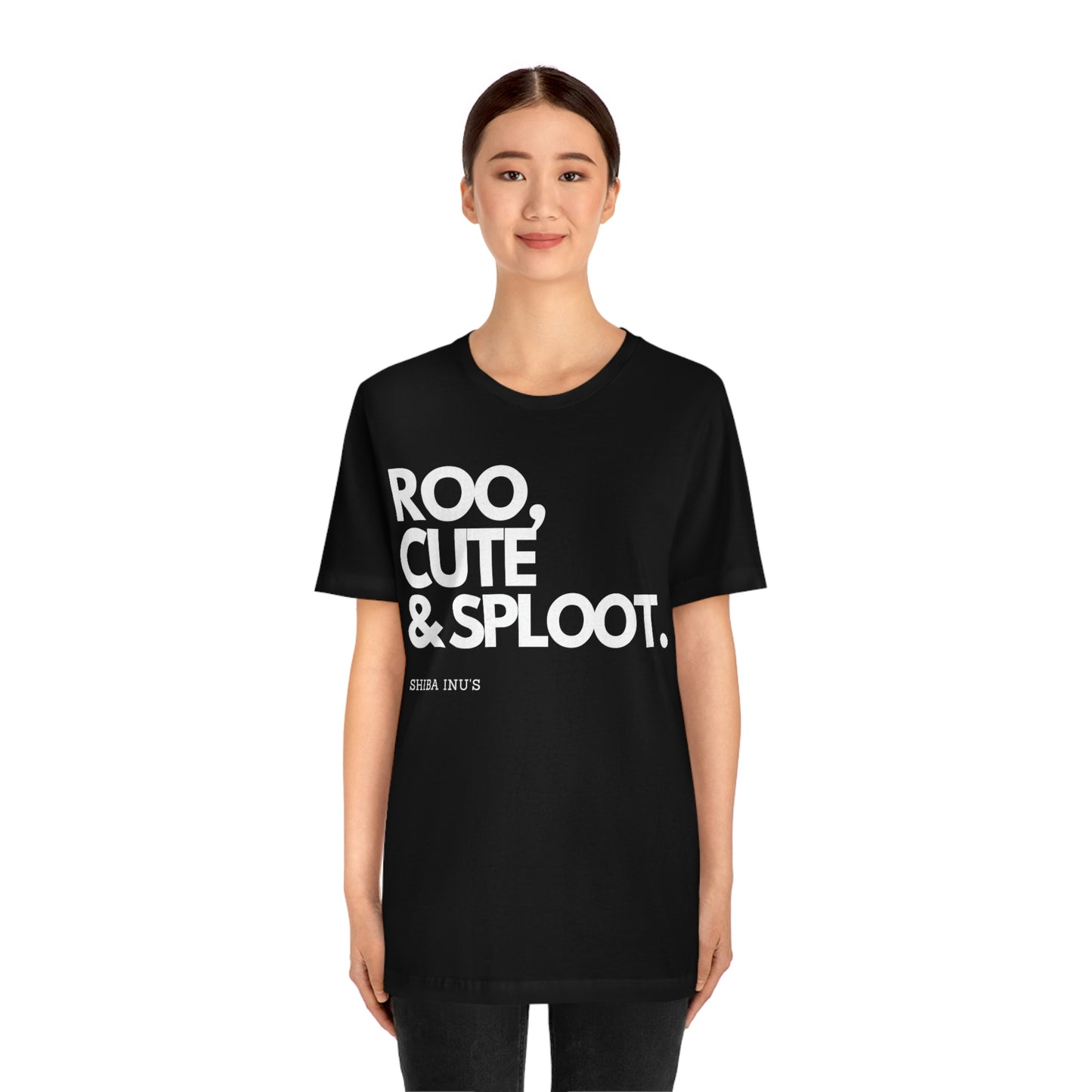 Roo, Cute & Sploot | White Ink | Unisex Jersey Short Sleeve Tee