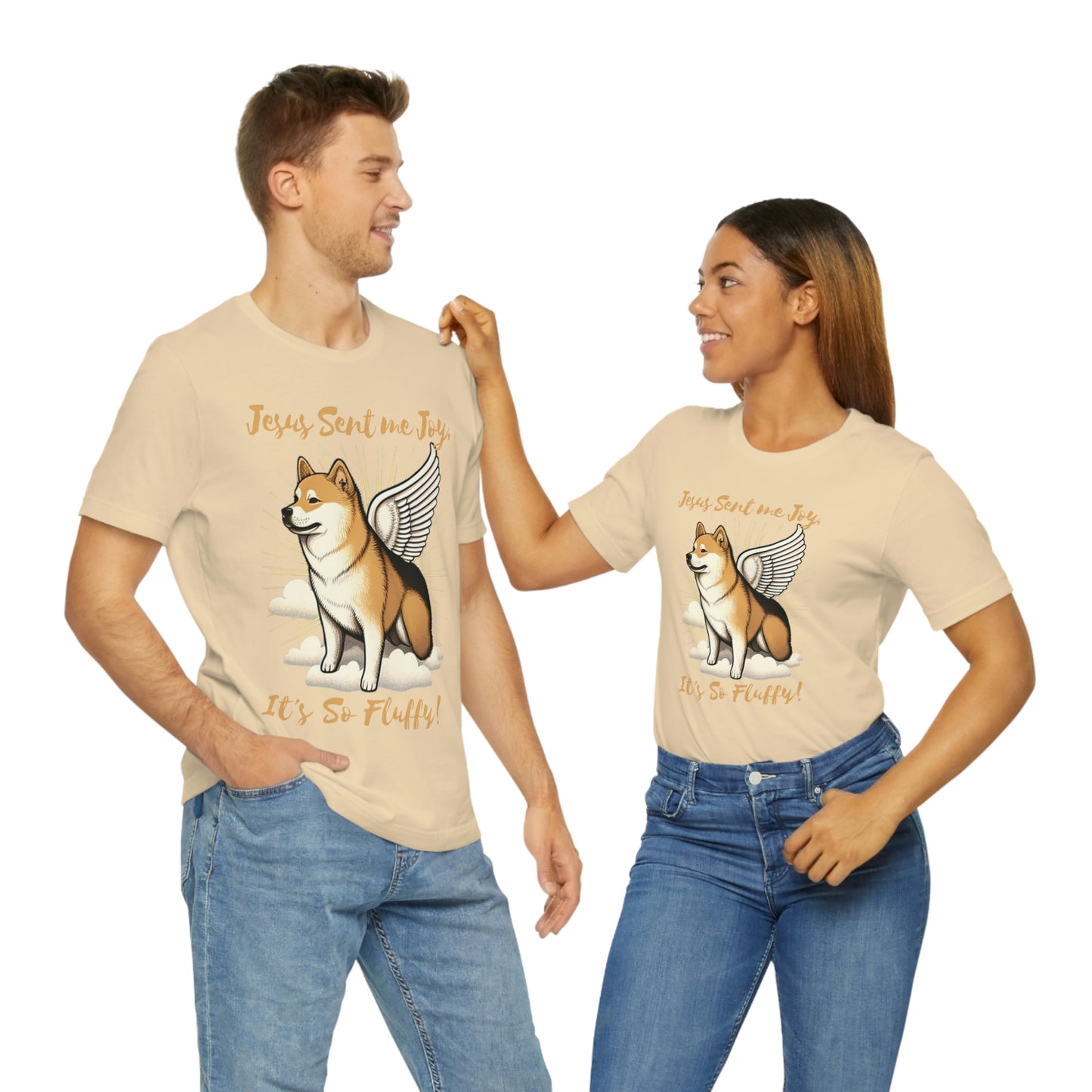 Jesus Sent me Joy | Shiba Inu | Unisex Jersey Short Sleeve Tee