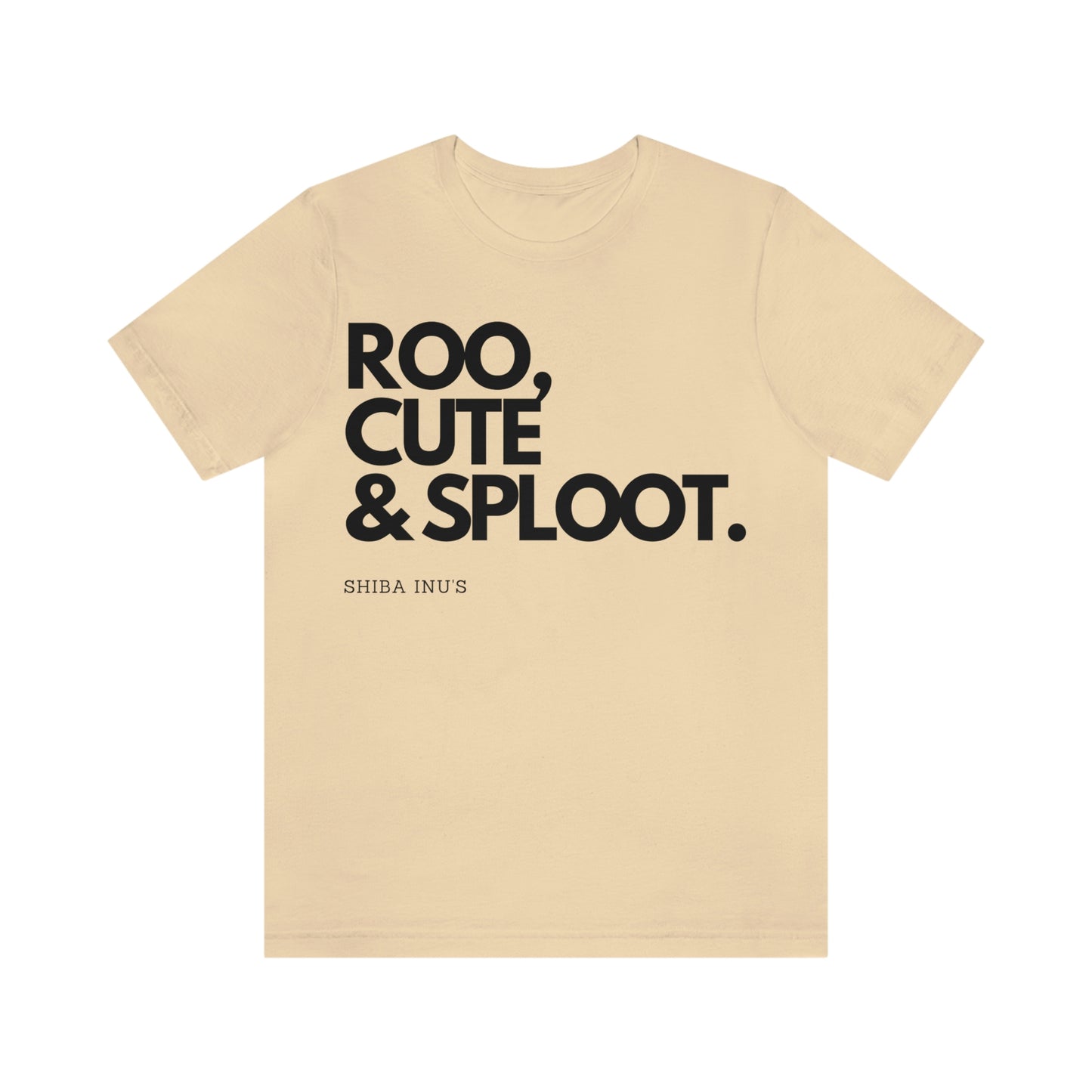 Roo, Cute & Sploot | Black Ink | Unisex Jersey Short Sleeve Tee