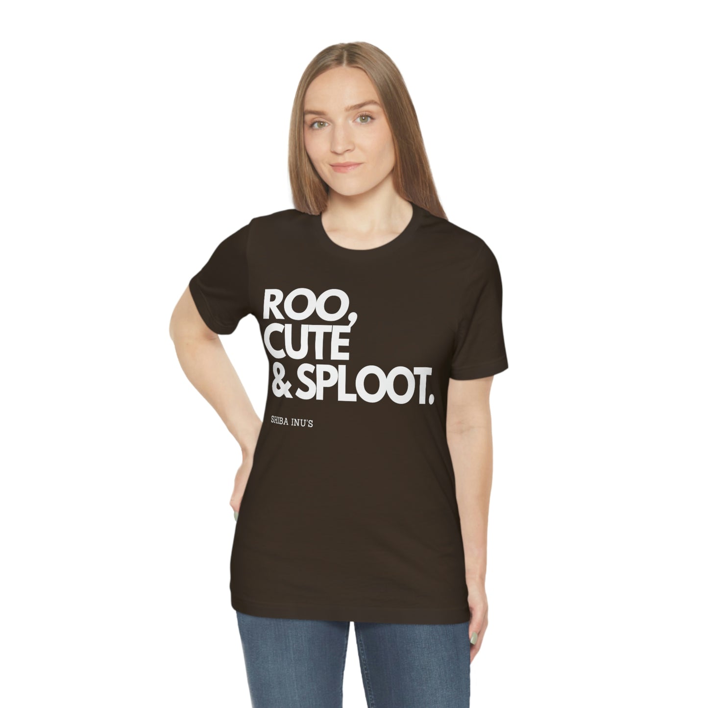 Roo, Cute & Sploot | White Ink | Unisex Jersey Short Sleeve Tee