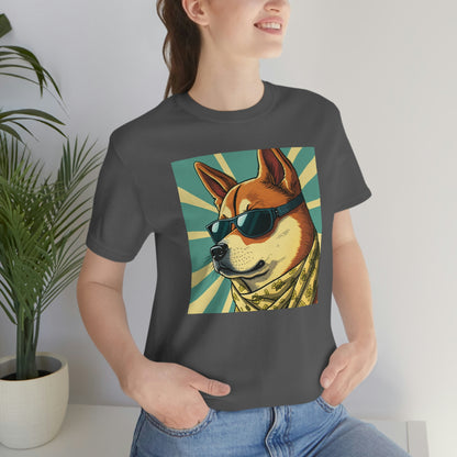 Trendy Shiba Inu T-Shirt | Cartoon Bandana and Sunglasses Design | Shiba Tee with High-Quality Print | Great Gift Idea