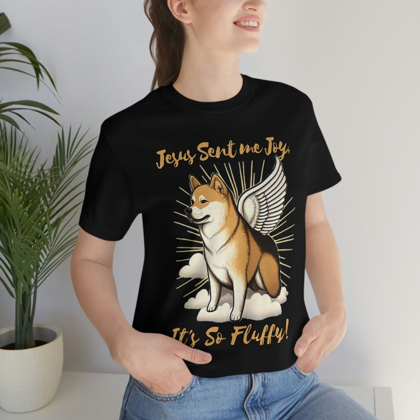 Jesus Sent me Joy | Shiba Inu | Unisex Jersey Short Sleeve Tee