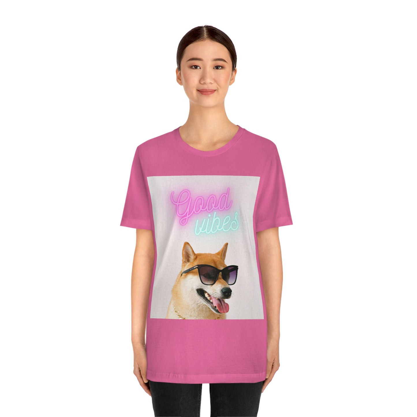 Good Vibes | Shiba Inu | Unisex Jersey Short Sleeve Tee