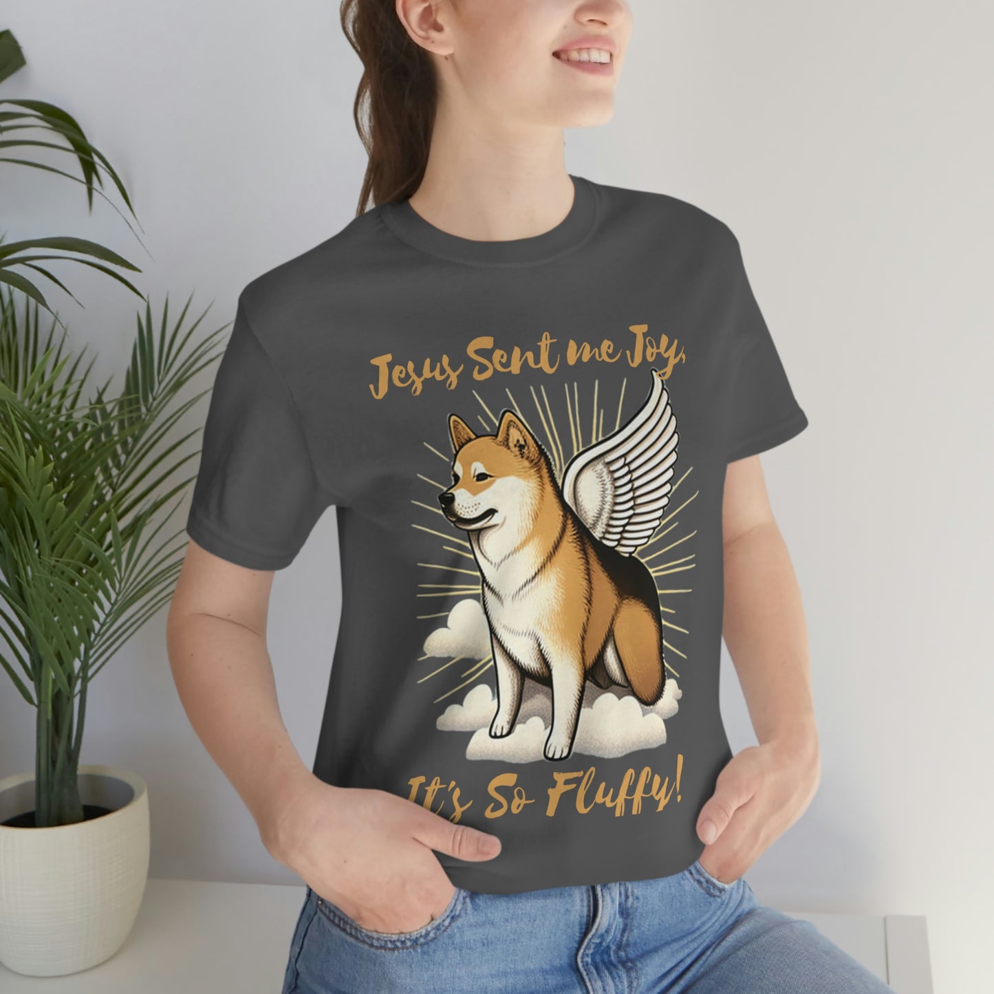 Jesus Sent me Joy | Shiba Inu | Unisex Jersey Short Sleeve Tee