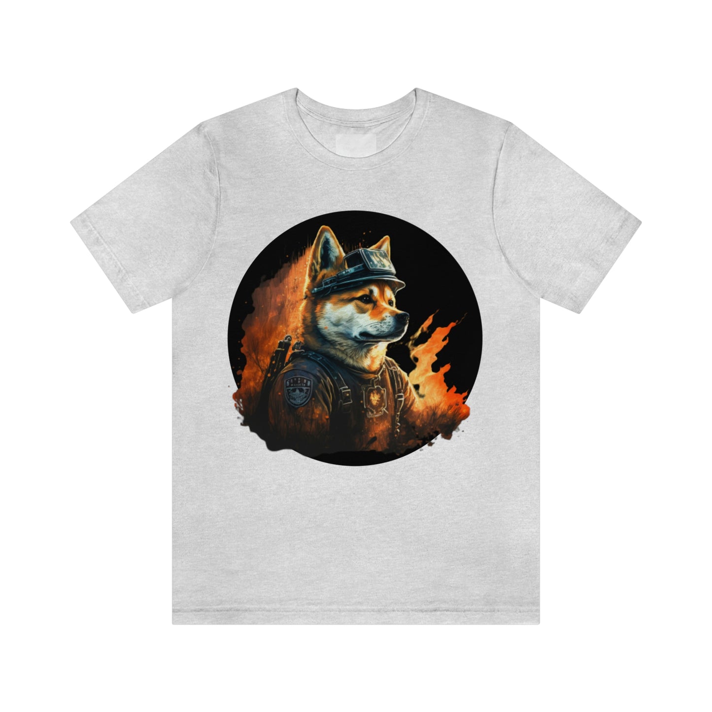 Shiba Inu Firefighter T-Shirt | Support Our Brave First Responders | Soft Cotton Tee with High-Quality Print