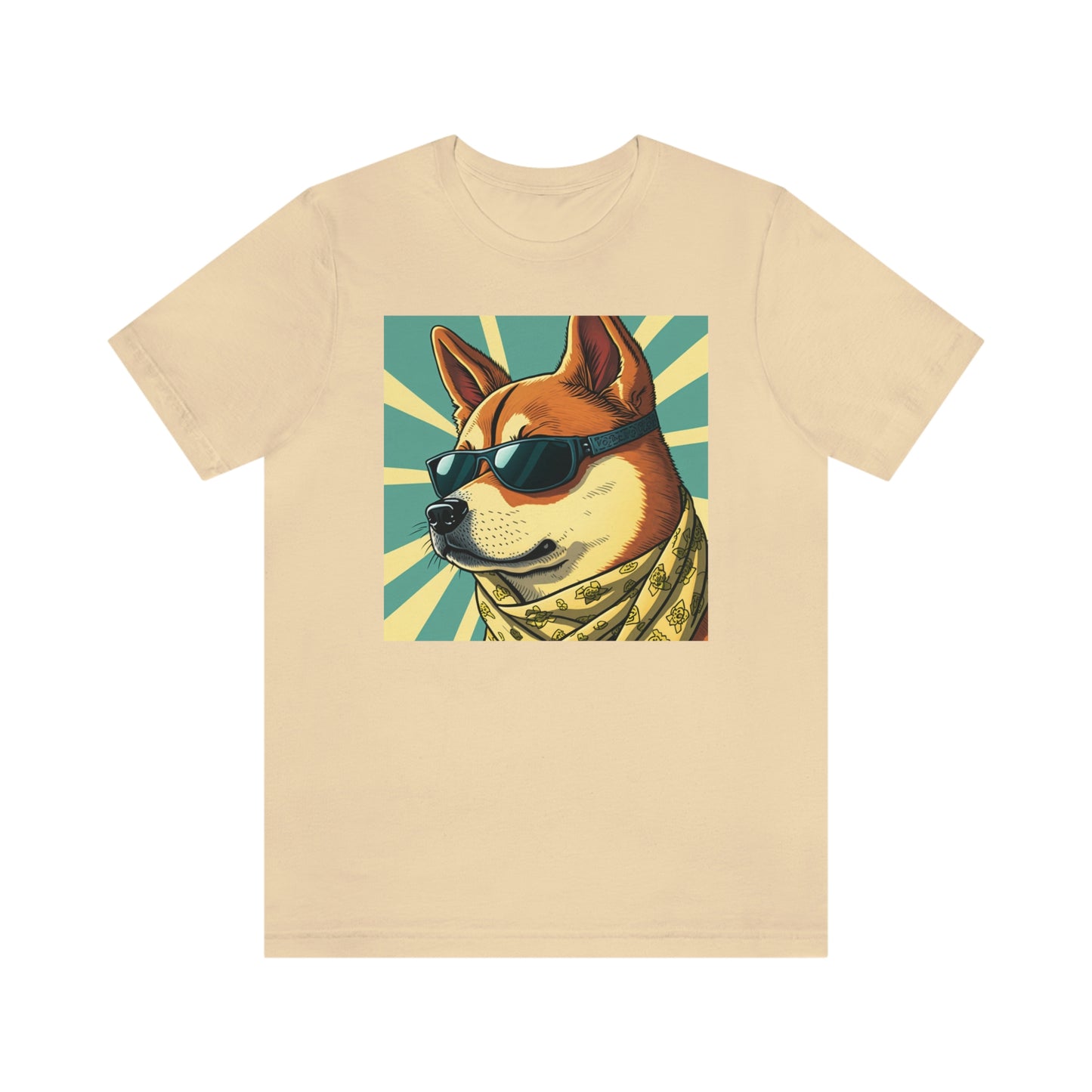 Trendy Shiba Inu T-Shirt | Cartoon Bandana and Sunglasses Design | Shiba Tee with High-Quality Print | Great Gift Idea