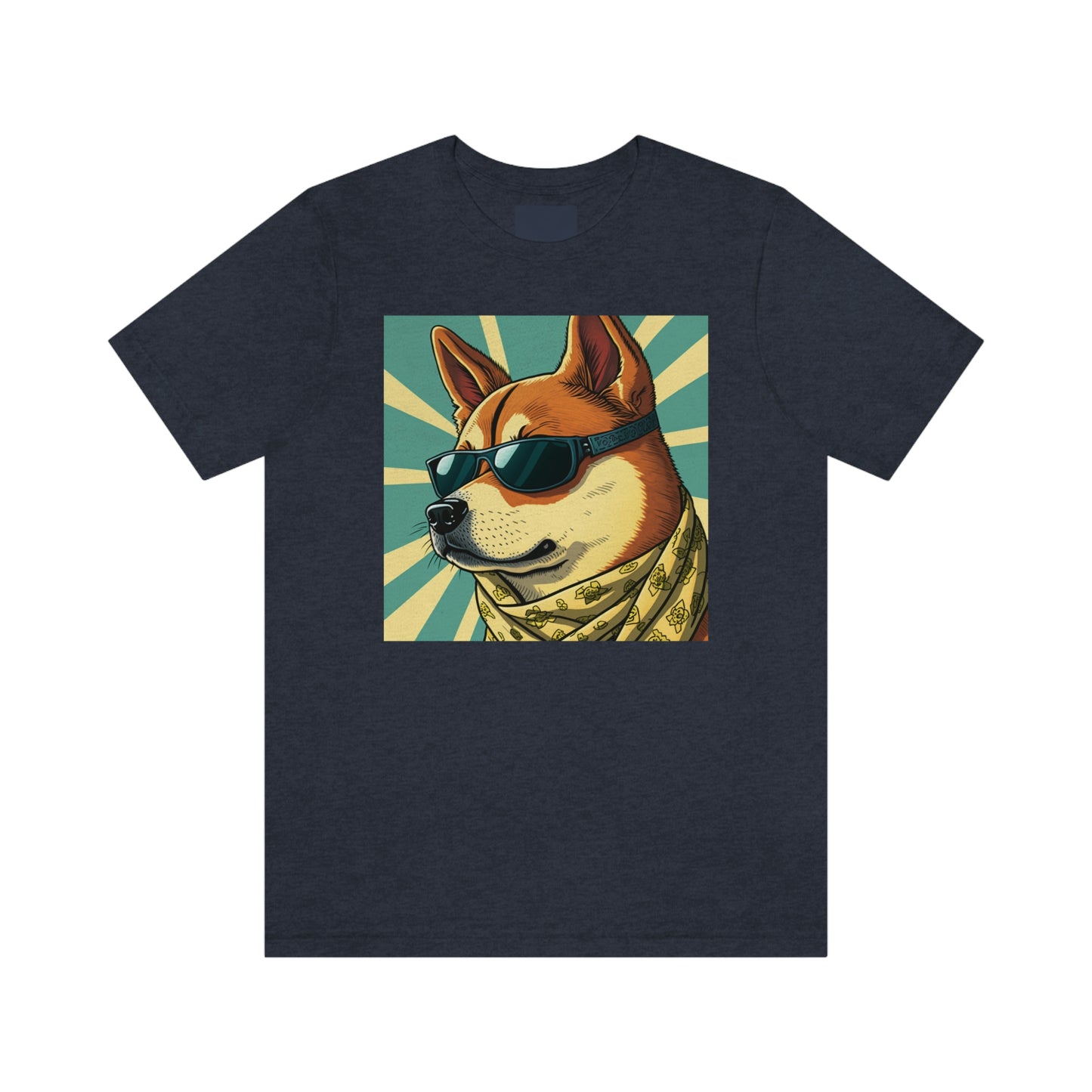 Trendy Shiba Inu T-Shirt | Cartoon Bandana and Sunglasses Design | Shiba Tee with High-Quality Print | Great Gift Idea