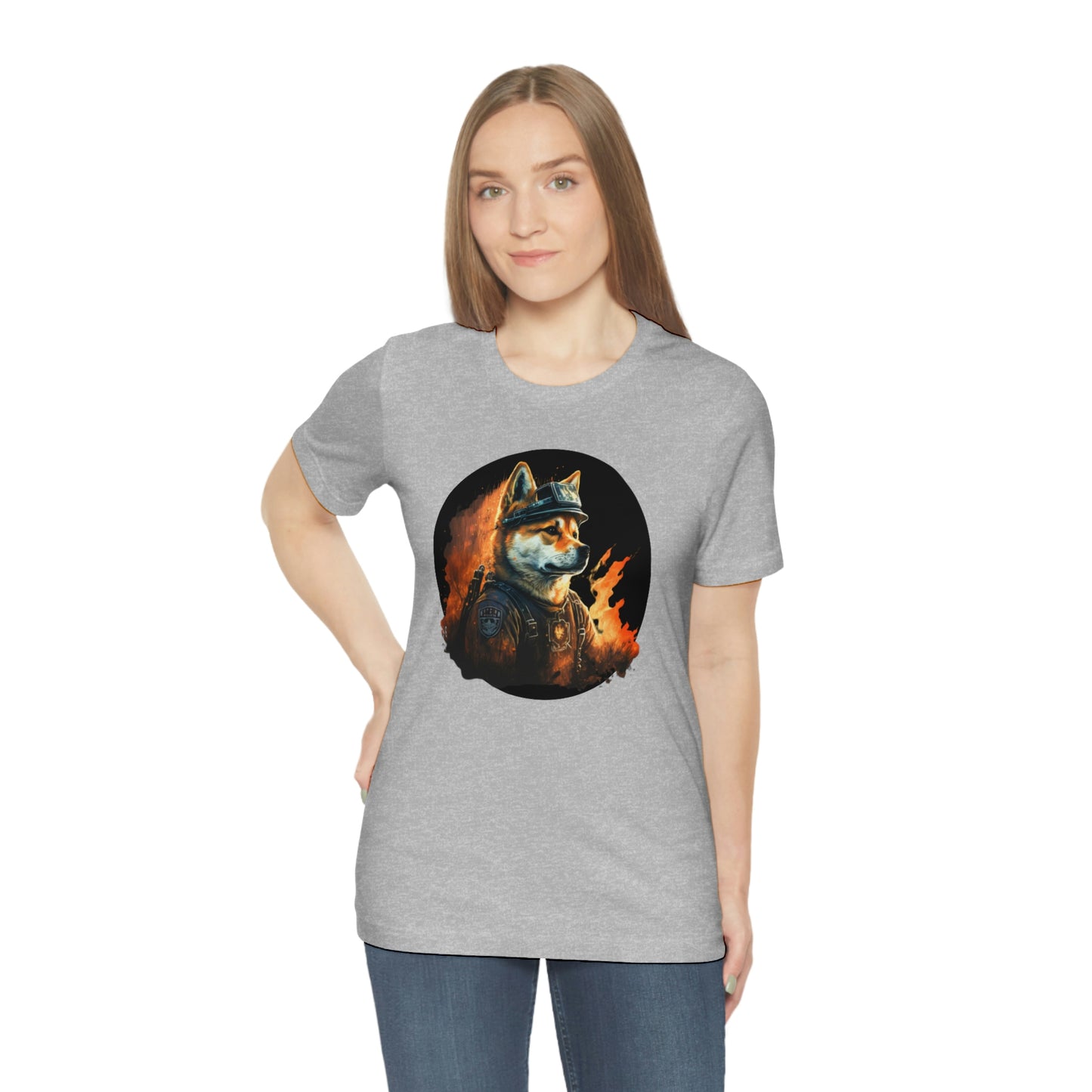 Shiba Inu Firefighter T-Shirt | Support Our Brave First Responders | Shiba Inu Tee with High-Quality Print