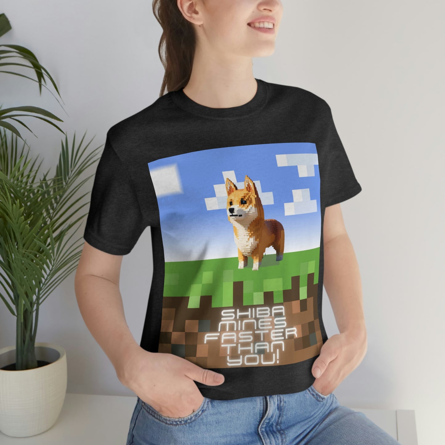 Shiba Mines Faster | Unisex Jersey Short Sleeve Tee