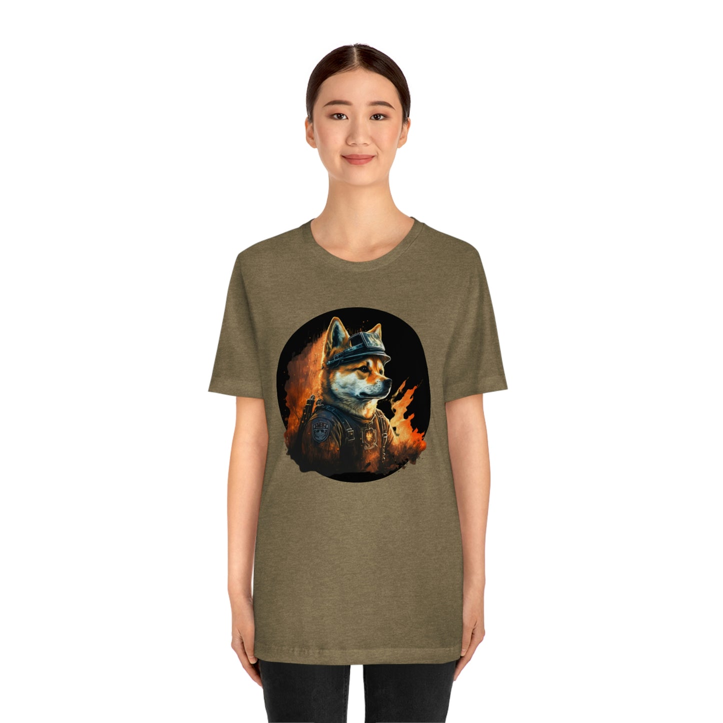 Shiba Inu Firefighter T-Shirt | Support Our Brave First Responders | Shiba Inu Tee with High-Quality Print