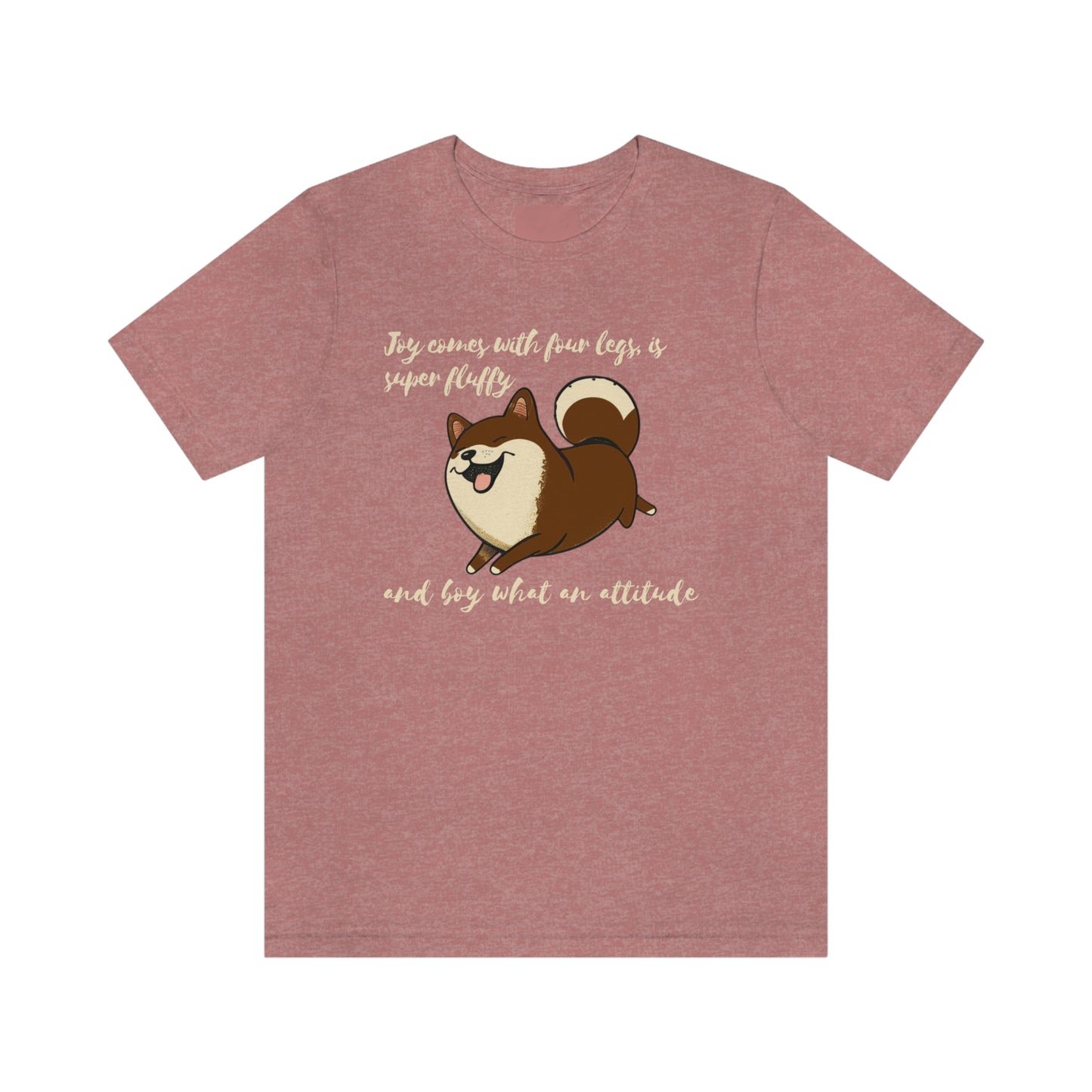 Boy What an Attitude | Dk Brown Shiba Inu | Unisex Jersey Short Sleeve Tee