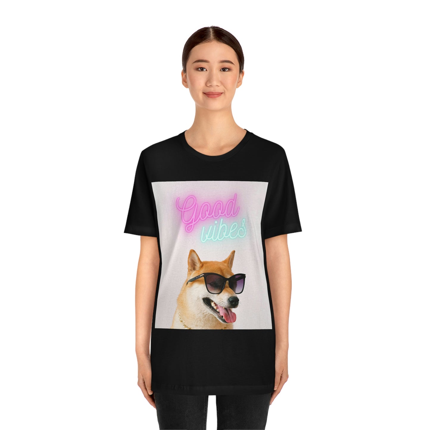 Good Vibes | Shiba Inu | Unisex Jersey Short Sleeve Tee