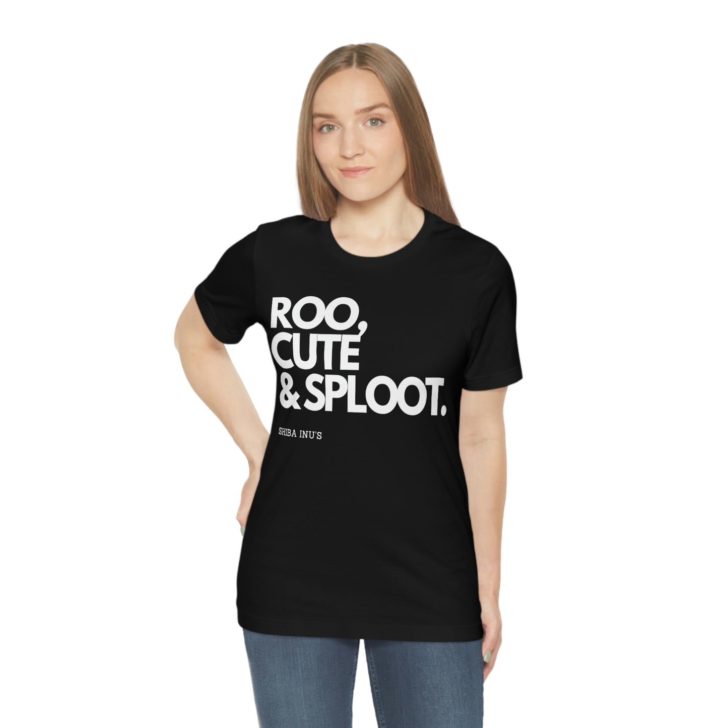 Roo, Cute & Sploot | White Ink | Unisex Jersey Short Sleeve Tee