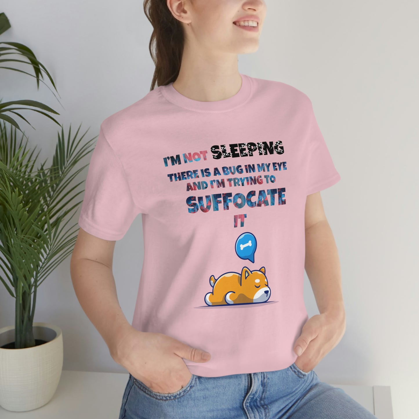 Shiba Inu Funny T-Shirt - "I'm Not Sleeping" - Comfortable Fit, Unique Pet Shiba Inu Design - Great Shiba Inu Lover Gift