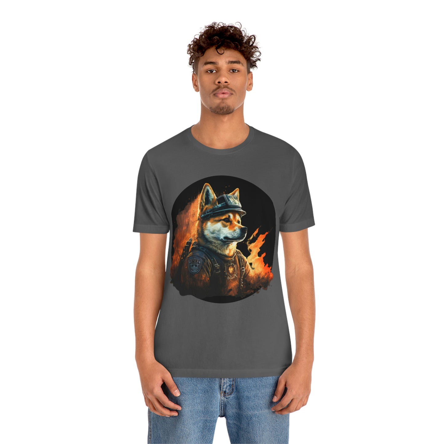 Shiba Inu Firefighter T-Shirt | Support Our Brave First Responders | Soft Cotton Tee with High-Quality Print