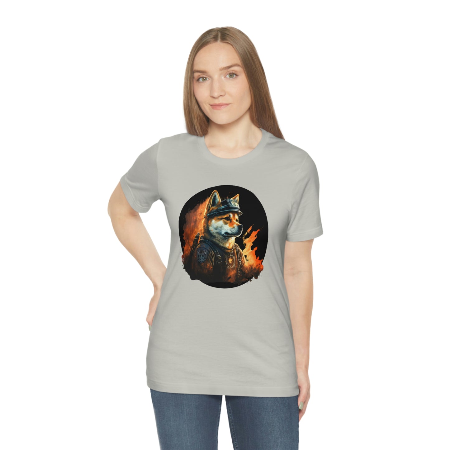 Shiba Inu Firefighter T-Shirt | Support Our Brave First Responders | Shiba Inu Tee with High-Quality Print