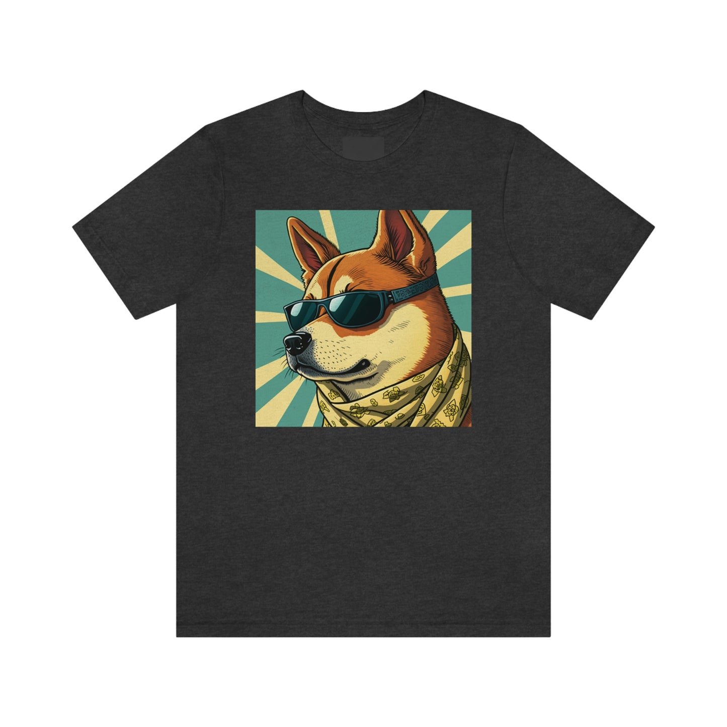 Trendy Shiba Inu T-Shirt | Cartoon Bandana and Sunglasses Design | Shiba Tee with High-Quality Print | Great Gift Idea