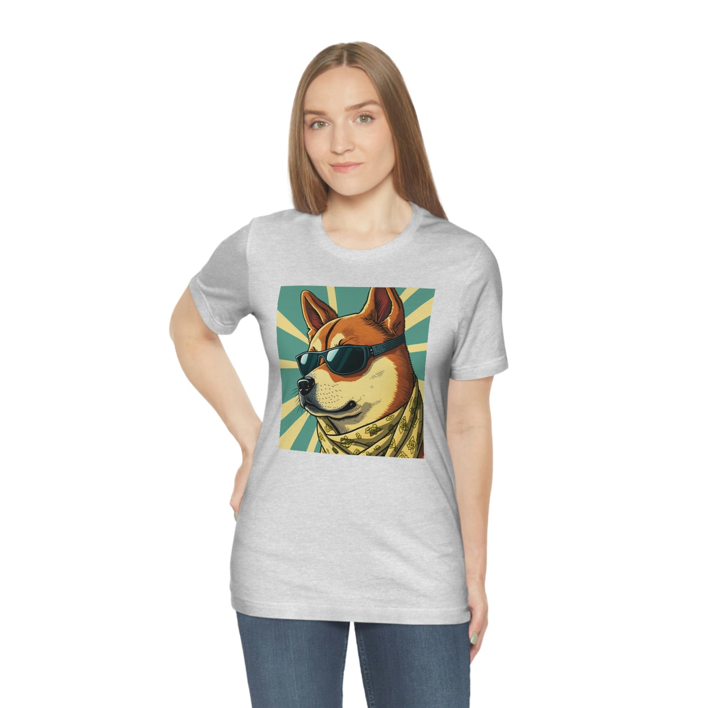 Trendy Shiba Inu T-Shirt | Cartoon Bandana and Sunglasses Design | Shiba Tee with High-Quality Print | Great Gift Idea