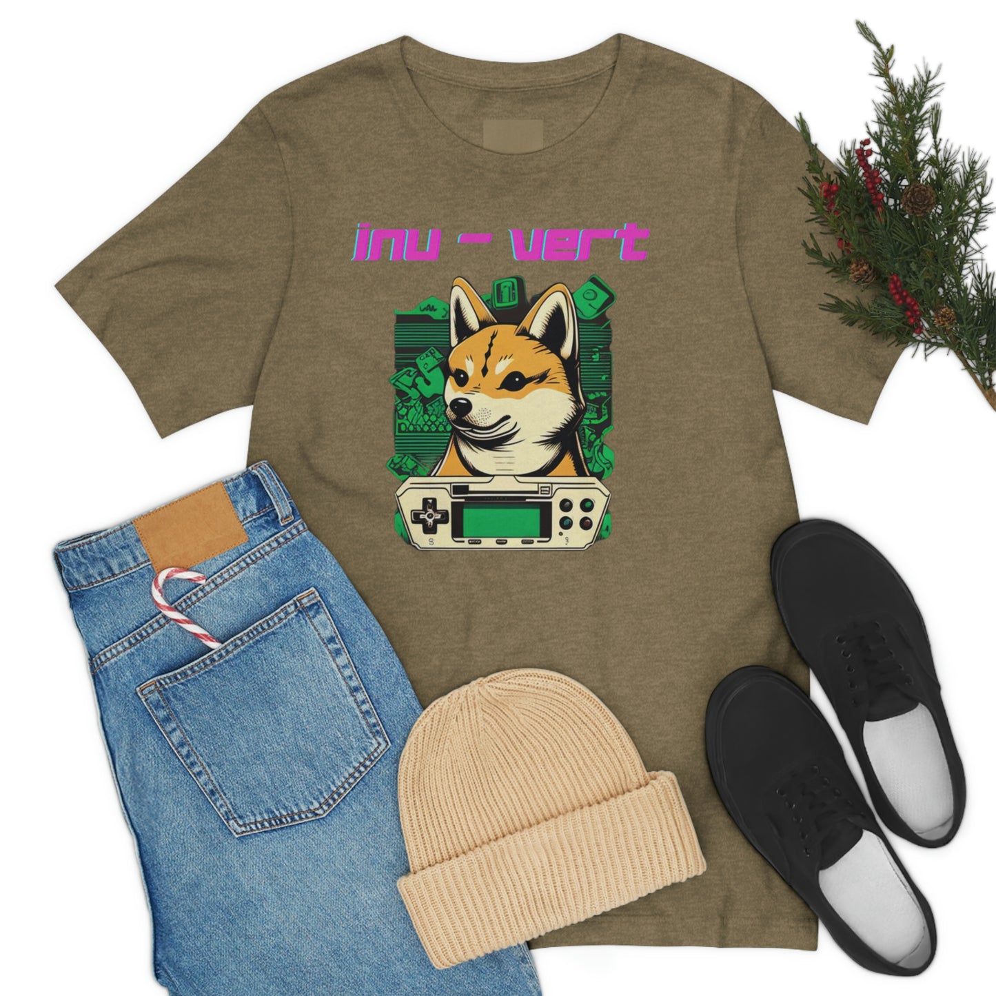 Inu - Vert Shiba Inu Funny Gamer Tshirt | Dog Owner Top