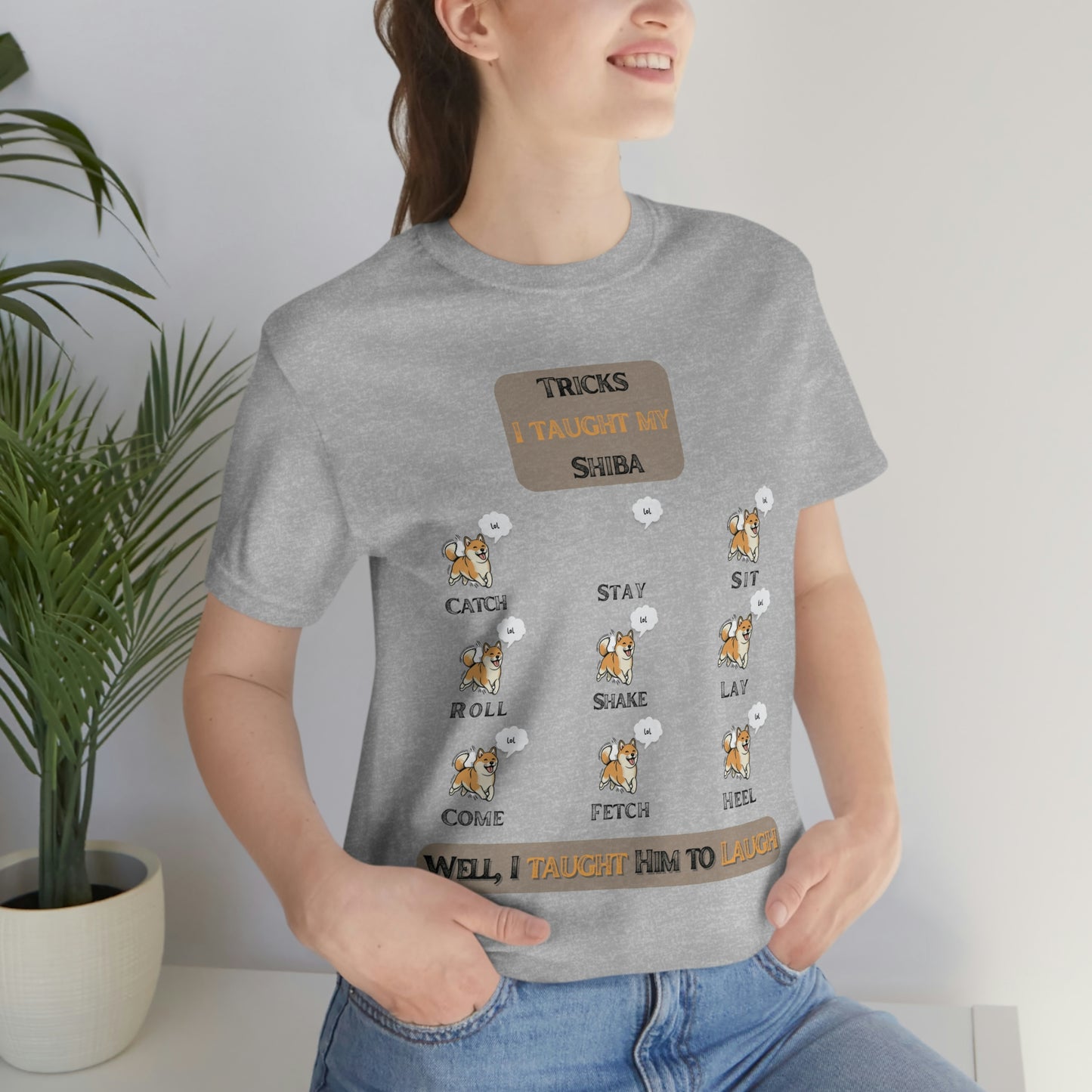 Tricks I Taught My Shiba Inu Funny Gag  Gift for Shiba Owner | Black Ink | Tshirt