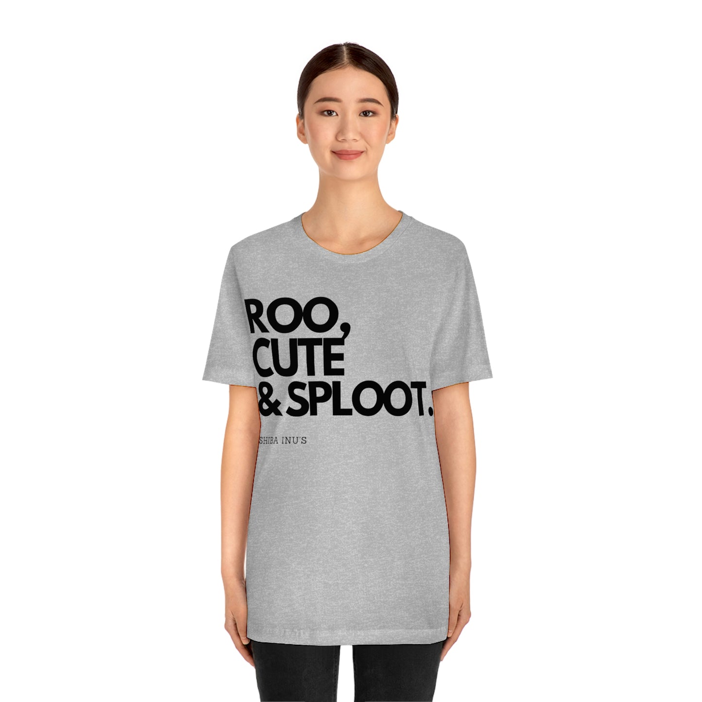 Roo, Cute & Sploot | Black Ink | Unisex Jersey Short Sleeve Tee