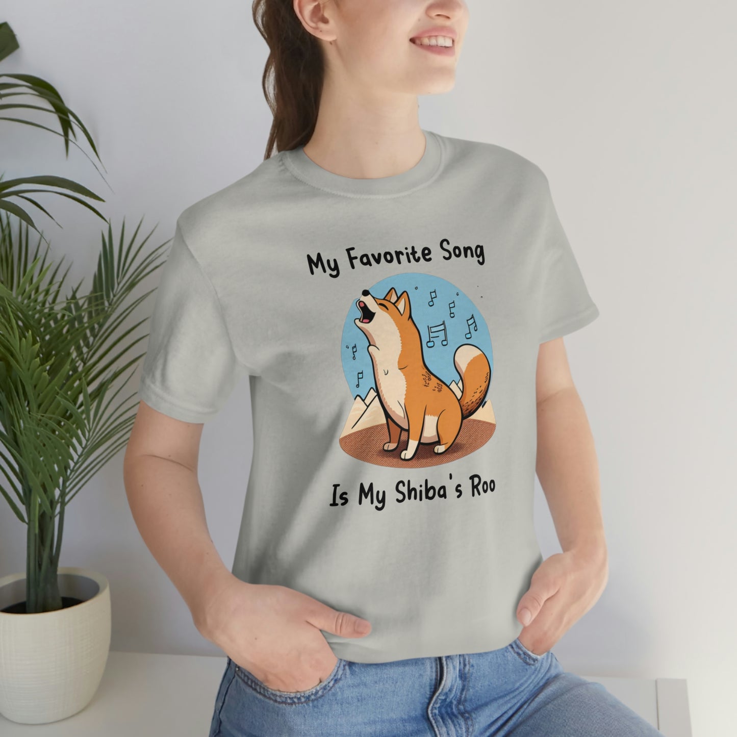 My Favorite Song - Black Ink | Shiba Inu | Unisex Jersey Short Sleeve Tee