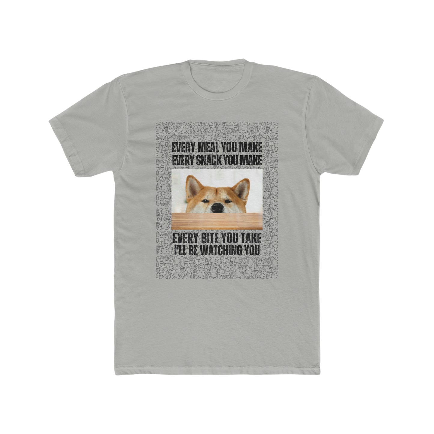 Shiba Inu | Watching You Eat | Men's Cotton Crew Tee