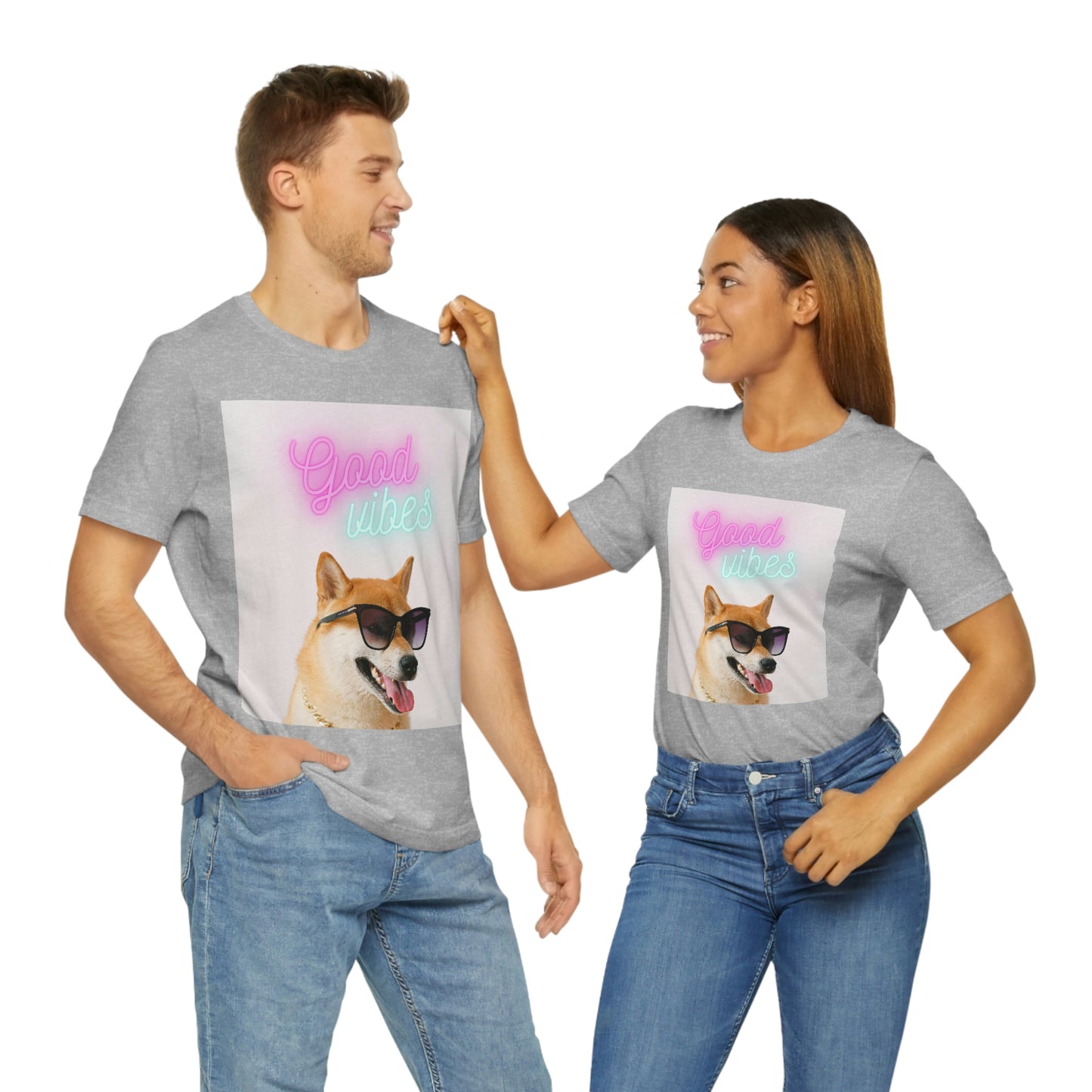 Good Vibes | Shiba Inu | Unisex Jersey Short Sleeve Tee