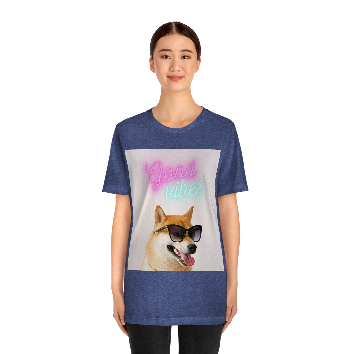 Good Vibes | Shiba Inu | Unisex Jersey Short Sleeve Tee