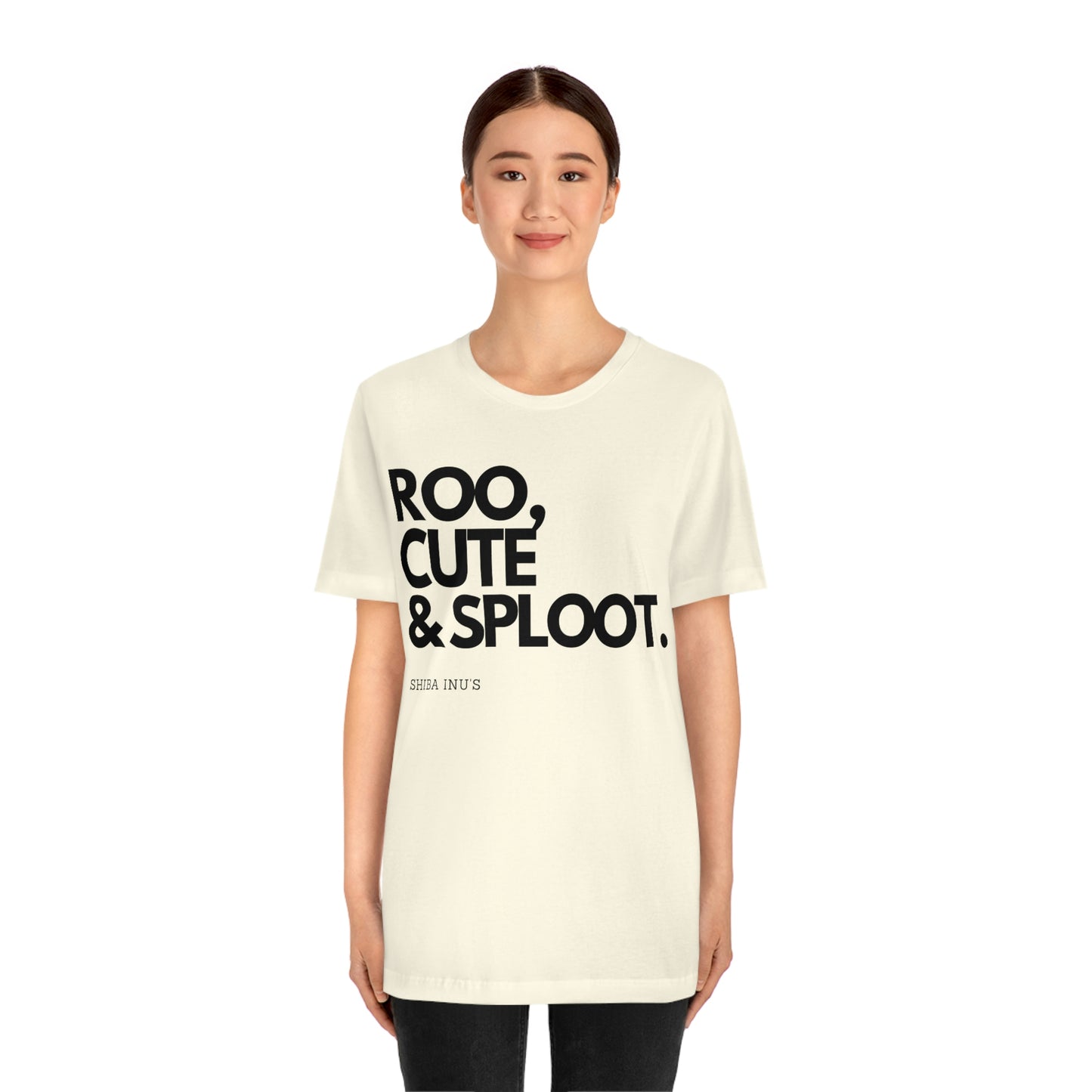 Roo, Cute & Sploot | Black Ink | Unisex Jersey Short Sleeve Tee