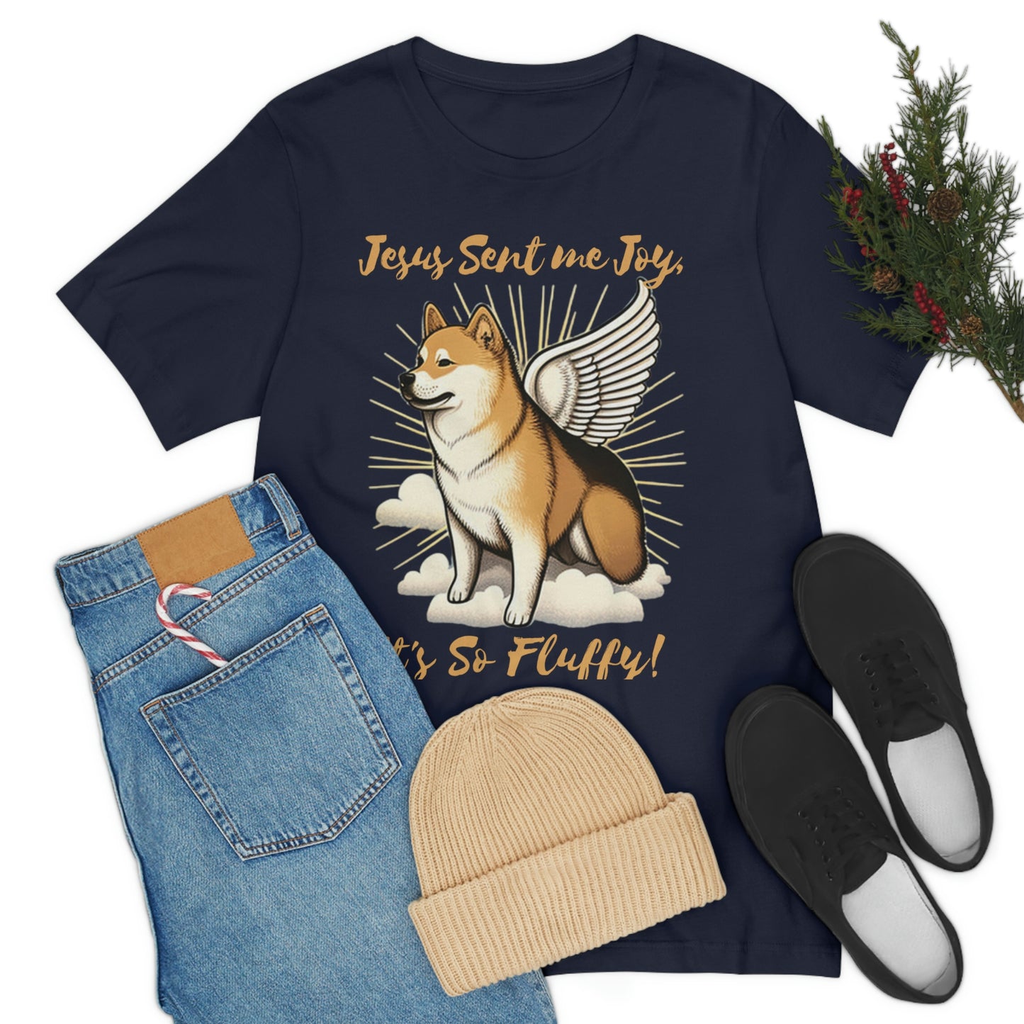 Jesus Sent me Joy | Shiba Inu | Unisex Jersey Short Sleeve Tee