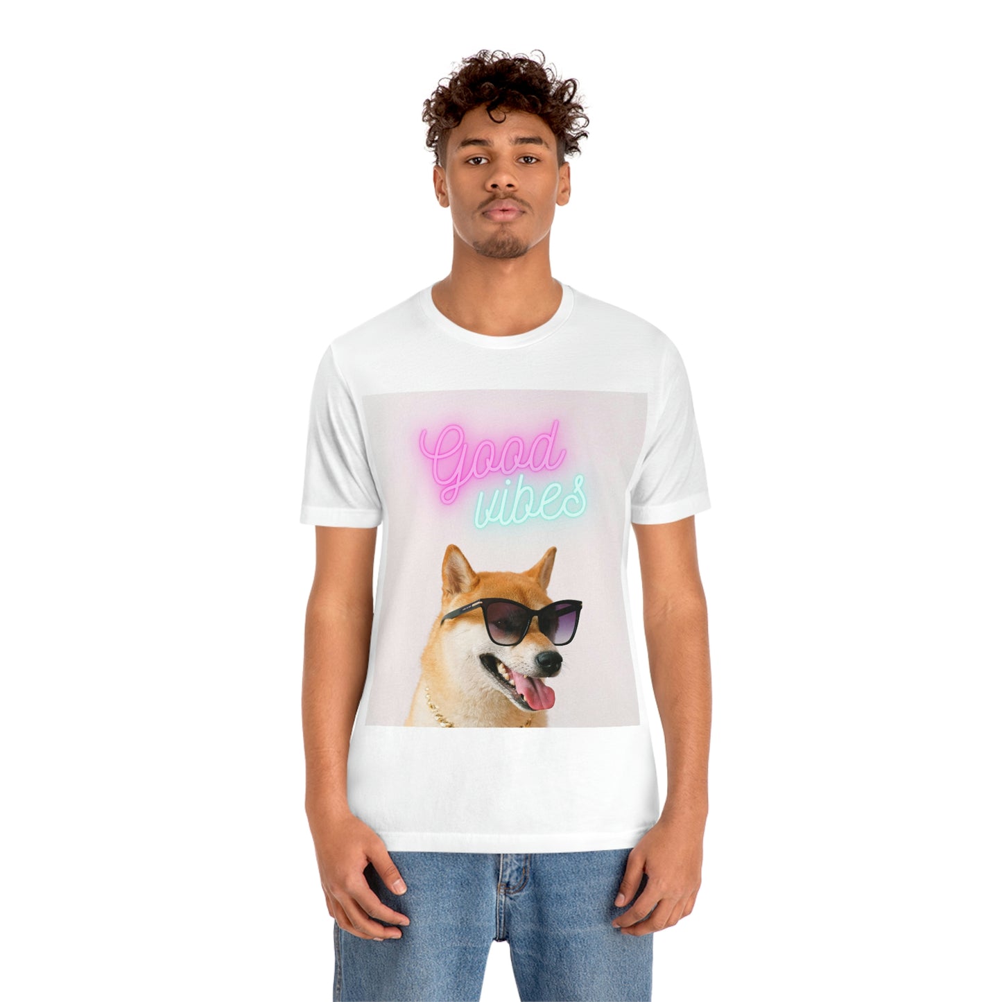 Good Vibes | Shiba Inu | Unisex Jersey Short Sleeve Tee