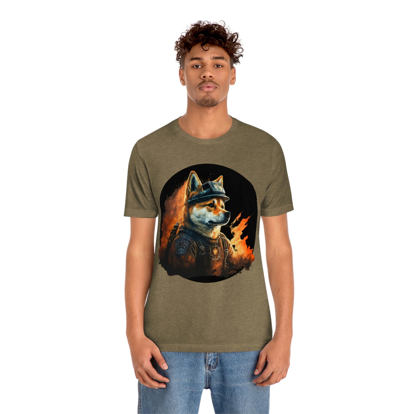 Shiba Inu Firefighter T-Shirt | Support Our Brave First Responders | Soft Cotton Tee with High-Quality Print